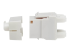 Eaton Tripp Lite Series Cat6a 110-Style Punchdown RJ45 Keystone Jack, White, TAA - Vänster sida