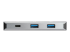 StarTech.com USB C-hubb med 4 portar och 3x USB A och 1x USB C - Framsidan