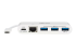 Eaton Tripp Lite series 3-Port USB-C hub w/ Gigabit ethernet GbE, USB-C Charging USB Type C USB 3.1 Hub - Undersidan