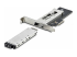 StarTech.com M.2 NVMe SSD to PCIe x4 Mobile Rack/Backplane with Removable Tray for PCI Express Expansion Slot, Tool-less Installation, PCIe 4.0/3.0 Hot-Swap Drive Bay, Key Lock - Vänster vinkel