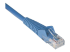 Eaton Tripp Lite Series Cat6 Gigabit Snagless Molded (UTP) Ethernet Cable (RJ45 M/M), PoE, Blue, 1 ft. (0.31 m) - Vänster vinkel