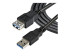 StarTech.com 2 m svart SuperSpeed USB 3.0-förlängningskabel A till A - Närbild