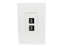 Eaton Tripp Lite Series Single-Gang 2-Port Wall Plate Keystone Cat5/Cat6 USB HDMI Dport RCA - Framsidan