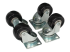 StarTech.com 4-Piece Caster Kit for Open Frame Rack - Vänster vinkel
