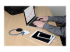 Eaton Tripp Lite series 3-Port USB-C to USB-A Hub Portable w/ Gigabit Ethernet Port RJ45 - Höger vinkel