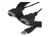 StarTech.com FTDI USB till seriell RS232-kabeladapter med 2 portar och COM-retention - Närbild