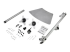 StarTech.com Dual Monitor Stand, Ergonomic Free Standing Dual Monitor Desktop Stand for two 24" VESA Mount Displays, Synchronized Height Adjustable, Double Monitor Pole Mount, Silver - Höger vinkel