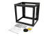 StarTech.com 9U 19" Wall Mount Network Rack 17" Deep 2 Post Open Frame for Server Room/Data/AV/IT/Communication/Computer Equipment/Patch Panel w/ Cage Nuts/Screws Hook/Loop 175lb Capacity - Höger vinkel