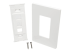 Eaton Tripp Lite Series Single-Gang 3-Port Wall Plate Keystone Cat5/6 USB HDMI Dport RCA - Flera vinklar