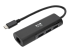 Eaton Tripp Lite Series USB 3.1 Gen 1 USB-C Multiport Portable Hub/Adapter, 3 USB-A Ports and Gigabit Ethernet Port, Thunderbolt 3 Compatible, Black, USB Type C - Framsidan