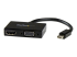 StarTech.com A/V-reseadapter: 2-i-1 Mini DisplayPort till HDMI eller VGA-konverterare - Höger vinkel