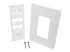 Eaton Tripp Lite Series Single-Gang 4-Port Wall Plate Keystone Cat5/6 USB HDMI Dport RCA - Flera vinklar