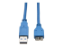 Eaton Tripp Lite Series USB 3.0 SuperSpeed Device Cable (A to Micro-B M/M), Blue, 3 ft. (0.91 m) - Närbild