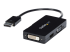 StarTech.com A/V-reseadapter: 3-i-1 DisplayPort till VGA-, DVI- eller HDMI-konverterare - Vänster vinkel