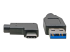 Eaton Tripp Lite Series USB-C to USB-A Cable (M/M), Right-Angle C, USB 3.2 Gen 1 (5 Gbps), Thunderbolt 3 Compatible, 3 ft. (0.91 m) - Närbild