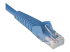 Eaton Tripp Lite Series Cat6 Gigabit Snagless Molded (UTP) Ethernet Cable (RJ45 M/M), PoE, Blue, 4 ft. (1.22 m) - Vänster vinkel