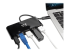 Eaton Tripp Lite series 3-Port USB C hub w/ Gigabit ethernet GbE, USB-C Charging USB Type C USB-C USB 3.1 Hub - Vänster vinkel