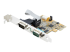 StarTech.com 2-Port PCI Express Serial Card, Dual Port PCIe to RS232 (DB9) Serial Interface Card, 16C1050 UART, Standard or Low Profile Brackets, COM Retention, For Windows & Linux - Vänster vinkel