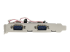 StarTech.com Native PCI express RS232 seriell-kortadapter med 4 portar och 16550 UART - Vänster sida