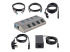 StarTech.com 4-Port Self-Powered USB-C Hub with Individual On/Off Switches, USB 3.0 5Gbps Expansion Hub w/Power Supply, Desktop/Laptop USB-C to USB-A Hub, 4x BC 1.2 (1.5A), USB Type C Hub - Vänster vinkel