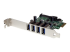 StarTech.com PCI Express PCIe SuperSpeed USB 3.0-kontrollerkortadapter med 4 portar och UASP - Höger vinkel