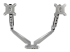 StarTech.com Desk Mount Dual Monitor Arm with USB & Audio, Grommet/Desk Clamp VESA Mount for up to 32 inch Displays, 2x USB, 2x 3.5mm audio, Ergonomic Full Motion Dual Monitor Arm, Silver - Framsidan