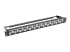 Eaton Tripp Lite Series 24-Port 1U Rack-Mount Cat6a/Cat6/Cat5e Offset Feed-Through Patch Panel with Cable Management Bar, RJ45 Ethernet, TAA - Vänster vinkel