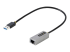 StarTech.com USB till Ethernet-adapter, USB 3.0 till 10/100/1000 Gigabit Ethernet LAN-omvandlare för bärbara datorer, 30 cm ansluten kabel, USB till RJ45-adapter, NIC-adapter, USB-nätverksadapter - Vänster vinkel