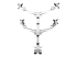 StarTech.com Desk Mount Quad Monitor Arm, Premium Articulating VESA 4 Monitor Mount 2x2 up to 27", Ergonomic Height Adjustable Pole Mount, Tilt/Swivel/Rotate, C-Clamp/Grommet, Silver - Tillbaka