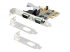 StarTech.com 2-Port PCI Express Serial Card, Dual Port PCIe to RS232 (DB9) Serial Interface Card, 16C1050 UART, Standard or Low Profile Brackets, COM Retention, For Windows & Linux - Vänster vinkel