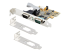 StarTech.com 2-Port PCI Express Serial Card, Dual Port PCIe to RS232 (DB9) Serial Interface Card, 16C1050 UART, Standard or Low Profile Brackets, COM Retention, For Windows & Linux - Vänster vinkel