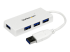StarTech.com Bärbar SuperSpeed mini USB 3.0-hubb med 4 portar - Höger vinkel
