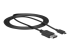 StarTech.com 6ft/1.8m USB C to DisplayPort 1.2 Cable 4K 60Hz, USB-C to DisplayPort Adapter Cable HBR2, USB Type-C DP Alt Mode to DP Monitor Video Cable, Works with Thunderbolt 3, Black - Vänster vinkel