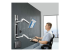 StarTech.com Wall Mount Workstation, VESA Mount For 32" Monitors (22lb/10kg), Fully Articulating Arms For Single Monitor Mount & Keyboard Tray, Includes Desktop Computer/PC Bracket - Vänster vinkel