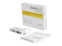 StarTech.com USB C Multiport Adapter, USB-C to DVI-D (Digital) Video Adapter with 60W Power Delivery Passthrough Charging, GbE, USB-A, Portable USB Type-C/Thunderbolt 3 Mini Laptop Dock - Höger vinkel