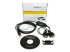 StarTech.com FTDI USB till seriell RS232-kabeladapter med 2 portar och COM-retention - Höger vinkel