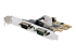 StarTech.com 2-Port PCI Express Serial Card, Dual Port PCIe to RS232 (DB9) Serial Interface Card, 16C1050 UART, Standard or Low Profile Brackets, COM Retention, For Windows & Linux - Höger vinkel