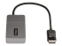 StarTech.com 3-Port MST Hub, DisplayPort to Triple HDMI Monitors, 4K 60Hz, DP 1.4 Multi-Monitor Video Adapter with 1ft (30cm) Built-in Cable, USB Powered, Windows Only - Vänster vinkel
