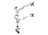 StarTech.com Desk Mount Quad Monitor Arm, Premium Articulating VESA 4 Monitor Mount 2x2 up to 27", Ergonomic Height Adjustable Pole Mount, Tilt/Swivel/Rotate, C-Clamp/Grommet, Silver - Tillbaka