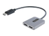 StarTech.com DP to Dual HDMI MST HUB, Dual HDMI 4K 60Hz, DisplayPort Multi Monitor Adapter with 1ft (30cm) Cable, DP 1.4 Multi Stream Transport Hub, DSC | HBR3, DP to 2x HDMI Ports - Höger vinkel