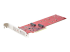 StarTech.com Dual M.2 PCIe SSD Adapter Card, x8 / x16 Dual NVMe or AHCI M.2 SSD to PCI Express 4.0, Up to 7.8GBps/Drive, For 2242/2260/2280/22110mm PCIe M-Key M2 SSDs, Bifurcation Required - Vänster vinkel