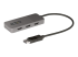 StarTech.com 3-Port MST Hub, DisplayPort to Triple HDMI Monitors, 4K 60Hz, DP 1.4 Multi-Monitor Video Adapter with 1ft (30cm) Built-in Cable, USB Powered, Windows Only - Vänster vinkel