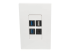 Eaton Tripp Lite Series Single-Gang 4-Port Wall Plate Keystone Cat5/6 USB HDMI Dport RCA - Framsidan