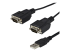 StarTech.com FTDI USB till seriell RS232-kabeladapter med 2 portar och COM-retention - Höger vinkel