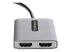StarTech.com DP to Dual HDMI MST HUB, Dual HDMI 4K 60Hz, DisplayPort Multi Monitor Adapter with 1ft (30cm) Cable, DP 1.4 Multi Stream Transport Hub, DSC | HBR3, DP to 2x HDMI Ports - Närbild
