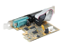 StarTech.com 2-Port PCI Express Serial Card, Dual Port PCIe to RS232 (DB9) Serial Interface Card, 16C1050 UART, Standard or Low Profile Brackets, COM Retention, For Windows & Linux - Höger vinkel