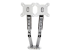 StarTech.com Desk Mount Dual Monitor Arm with USB & Audio, Grommet/Desk Clamp VESA Mount for up to 32 inch Displays, 2x USB, 2x 3.5mm audio, Ergonomic Full Motion Dual Monitor Arm, Silver - Framsidan