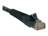 Eaton Tripp Lite Series Cat6 Gigabit Snagless Molded (UTP) Ethernet Cable (RJ45 M/M), PoE, Black, 5 ft. (1.52 m) - Vänster vinkel