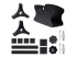 StarTech.com PC Wall Mount Bracket, For Desktop Computers Up To 40lb, Toolless Width Adjustment 1.9-7.8in (50-200mm), Heavy-Duty Steel, CPU Tower/Case Shelf/Holder, Includes Mounting Hardware and Spacers (2NS-CPU-WALL-MOUNT) - Flera vinklar