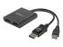 StarTech.com 2-Port Multi Monitor Adapter, DisplayPort 1.2 MST Hub, Dual 4K 30Hz or 1080p, USB Bus Powered, Video Splitter for Extended Desktop Mode on Windows Only, DP to 2x DP MST Hub - Höger vinkel